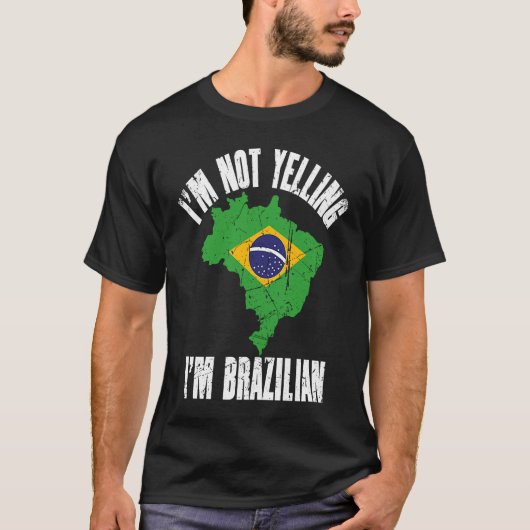 私は叫んでない私はブラジルのレトロブラ動揺してー Tシャツ (正面)