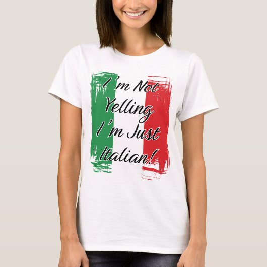 私は叫んでない私は単イタリアンなる – フライタリアング Tシャツ (正面)