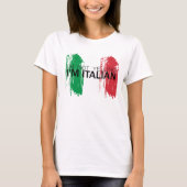 私は叫んでない、私はイタリイタリアンアおもしろいTシャツだ Tシャツ (正面)