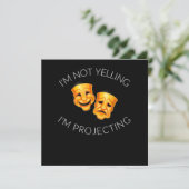 私は叫んではいない女優マスクを投影している サンキューカード (スタンド正面)