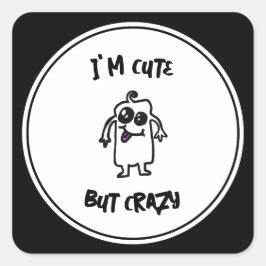 私は可愛いけどドードル熱狂するモンスター スクエアシール