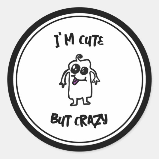 私は可愛いけどドードル熱狂するモンスター ラウンドシール (正面)