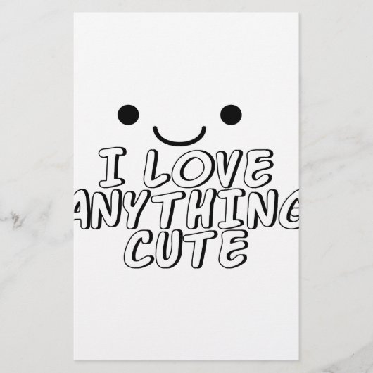 私は可愛いものが大好き 便箋 (正面)