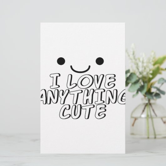 私は可愛いものが大好き 便箋 (スタンド正面)