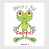 私は可愛いカエルのサンダー_コーブ シール (シート)