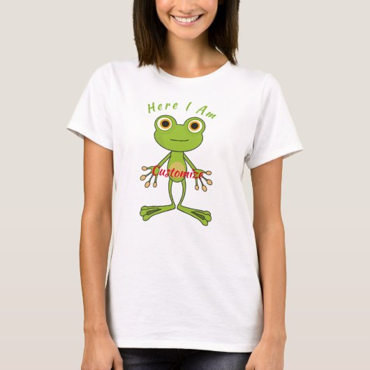 私は可愛いカエルのサンダー_コーブ Tシャツ (正面)
