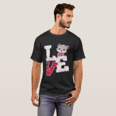 私は可愛いベビー狼が大好き Tシャツ (正面フル)