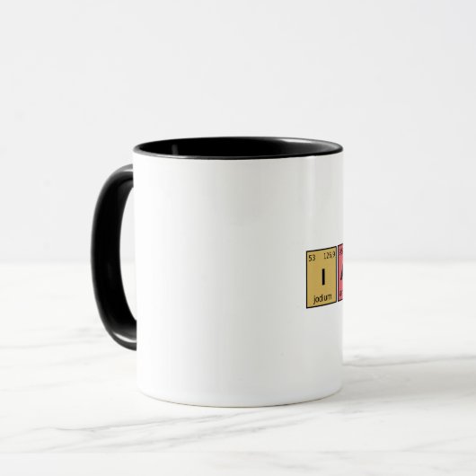 私は可愛い周期表 マグカップ (正面左)