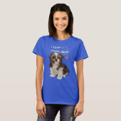 私は可愛い小犬ラサ・アプソが好きです。Tシャツ  Tシャツ (正面フル)