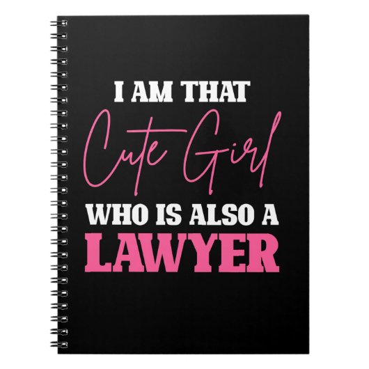 私は可愛い弁護士の女の子だ ノートブック (正面)
