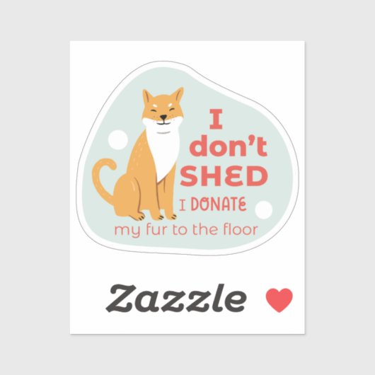 私は可愛い柴犬アクアレッドを流さない シール (シート)