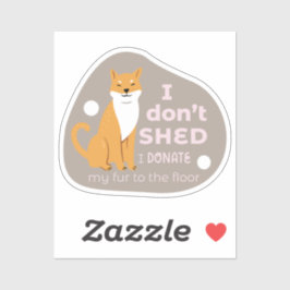 私は可愛い柴犬犬ベージュピンクを流さない シール