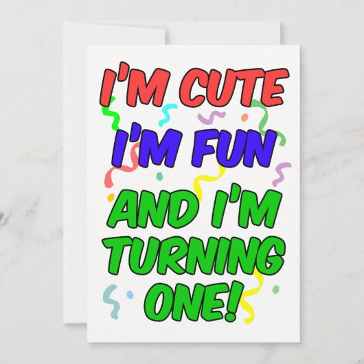 私は可愛い私はおもしろい一招待状を回している 招待状 (正面)