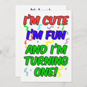 私は可愛い私はおもしろい一招待状を回している 招待状 (正面/裏面)