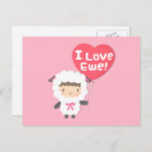 私は可愛い羊のフンのユーモアが大好き ポストカード (正面/裏面)