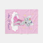 私は可愛い？ フリースブランケット (正面(横))