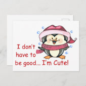 私は可愛い ポストカード (正面/裏面)