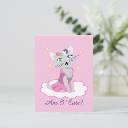 私は可愛い？ ポストカード (スタンド正面)