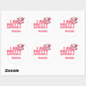 私は可愛かわいらしらしいピンクカスタム色 ラウンドシール (シート)