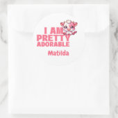 私は可愛かわいらしらしいピンクカスタム色 ラウンドシール (バッグ)