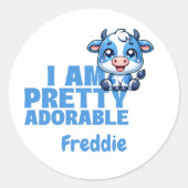 私は可愛かわいらしらしいブルーカスタム ラウンドシール (正面)