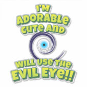 私は可愛くて悪い目を使う!! シール (正面)