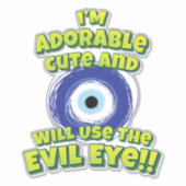 私は可愛くて悪い目を使う!! シール (正面)