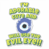 私は可愛くて悪い目を使う!! シール (正面)