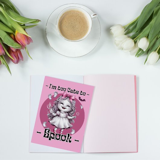 「私は可愛すぎてスプックできない」ハッピーハローウィン幽霊 ポストカード