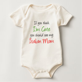 私は可愛イタリアンい ベビーボディスーツ