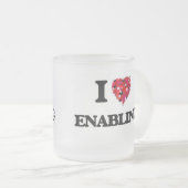 私は可能になることを愛します フロストグラスマグカップ (正面右)