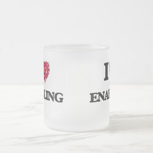 私は可能になることを愛します フロストグラスマグカップ (中央)