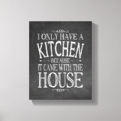 私は台所を持っているの来である キャンバスプリント (正面)