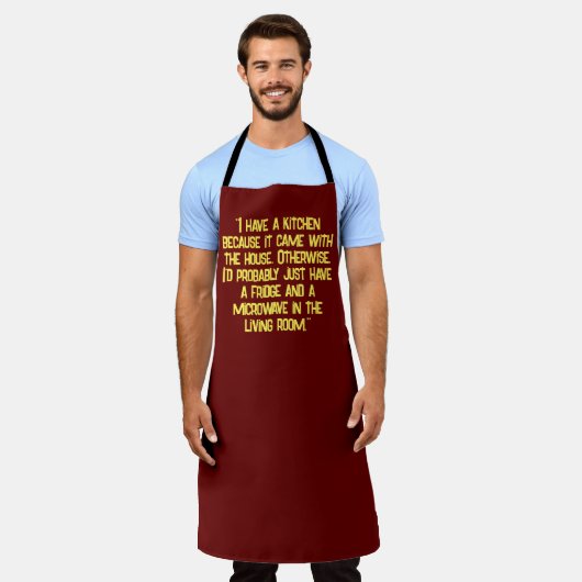 「私は台所を持っているの来で、家と一緒に。 エプロン (着用した状態)