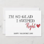 私は右のおもしろいロマンチックなデートすることカードをスワイプして私は非常に嬉しい シーズンカード (正面)