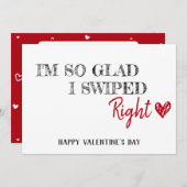 私は右のおもしろいロマンチックなデートすることカードをスワイプして私は非常に嬉しい シーズンカード (正面/裏面)