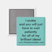 私は吃音が生じる マグネット (正面/裏面)