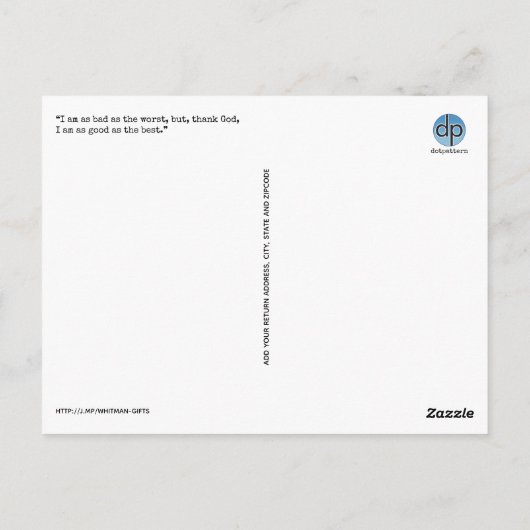 「私は同じよ」最高のやる気を起こさせる引用文 ポストカード (裏面)