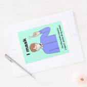 私は同じ理由でマスク私は飲まない紙シール 長方形シール (封筒)