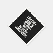 私は同僚とのトラウマの絆だけにここにいる スタンダードカクテルナプキン (角)