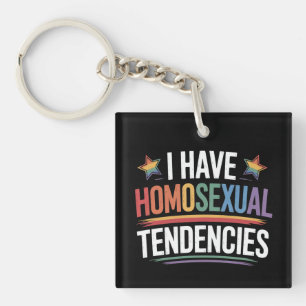 私は同性愛傾向がある LGBTQプライド レインボー キーホルダー