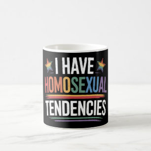 私は同性愛傾向がある LGBTQプライド レインボー コーヒーマグカップ