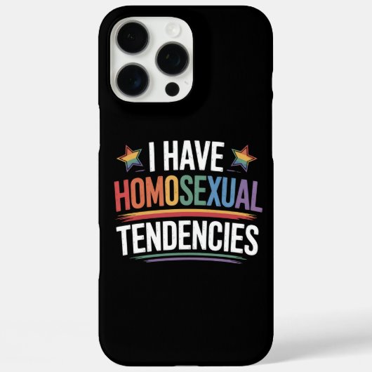 私は同性愛傾向がある LGBTQプライド レインボー Case-Mate iPhoneケース (裏面)