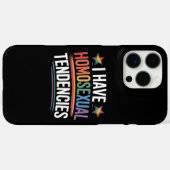 私は同性愛傾向がある LGBTQプライド レインボー Case-Mate iPhoneケース (裏面 (横))
