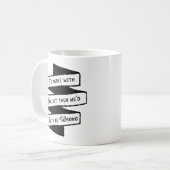 私は同意するが、我々は両方が間違ったカップルであおもしろいる コーヒーマグカップ (正面左)