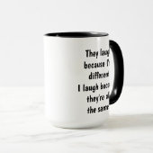 私は同違うじ引用文だおもしろい マグカップ (正面右)