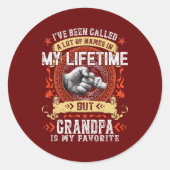 私は名前の多くを呼ばれていたメンズおじいちゃんは私 ラウンドシール (正面)