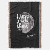 私は名前をカスタムするを用いる月そして背部に愛します スローブランケット (正面縦)