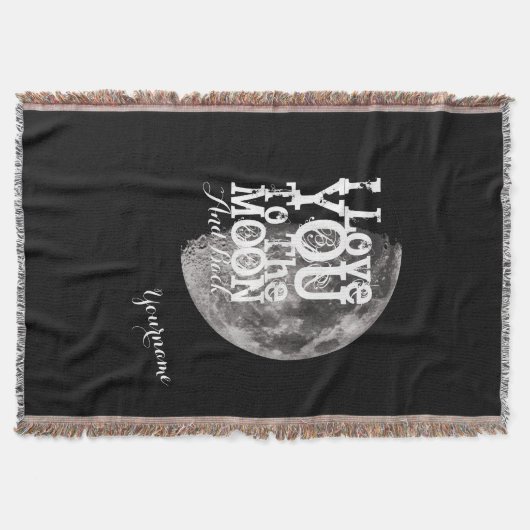 私は名前をカスタムするを用いる月そして背部に愛します スローブランケット (正面)