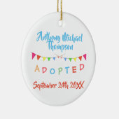 私は名前日付旗のカスタムの採用されました セラミックオーナメント (右)